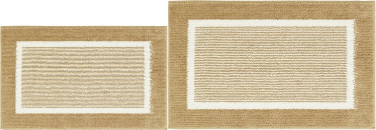 Badematten Set Maui bestehend aus zwei Badematten 40 x 60 cm und 50 x 80 cm in Taupe