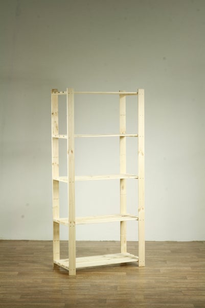 PROREGAL Holzregal Pinepeak HxBxT 170 x 80 x 38 cm 5 Fachboden 1,2 cm Dickes Kiefernholz Natur