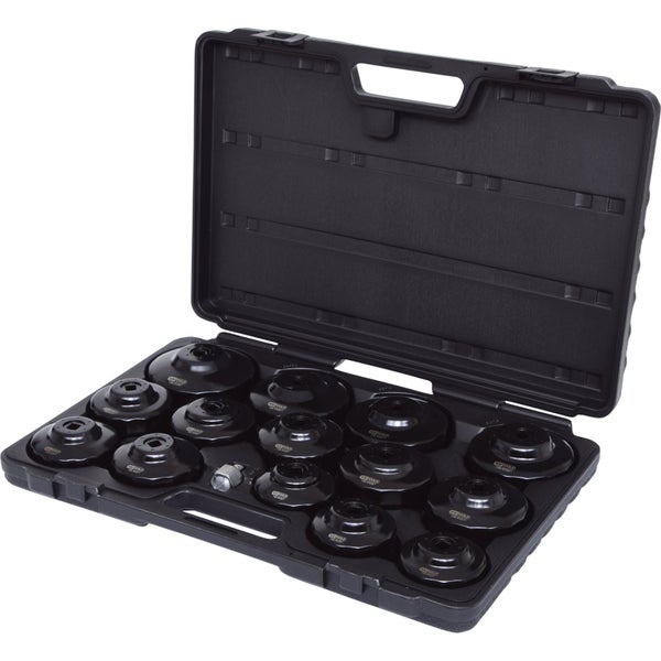 Ölfilterschlüssel-Satz in schwarzem Kunststoffkoffer