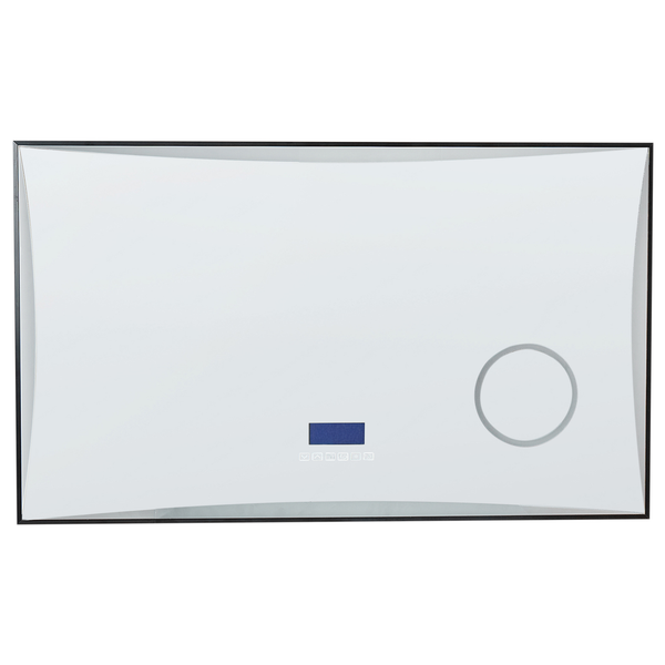 Rechteckiger Badezimmerspiegel mit Rahmen und Display