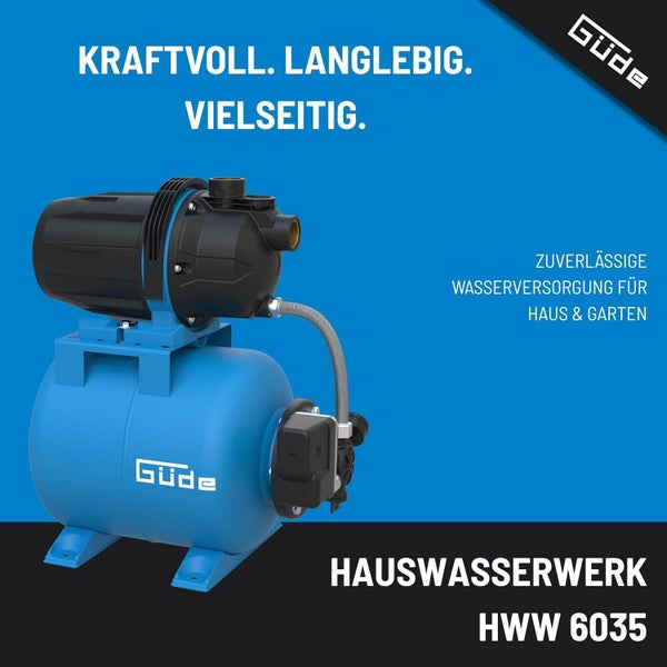 Güde Hauswasserwerk HWW 6035 zur zuverlässigen Wasserversorgung für Haus und Garten.