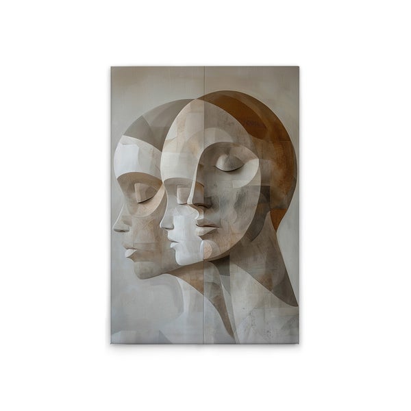 Dekoratives Wandbild mit abstraktem Frauenporträt