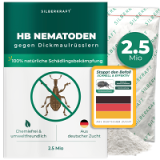 Silberkraft HB Nematoden gegen Dickmaulrüssler zur biologischen Schädlingsbekämpfung 2,5 Millionen Stück