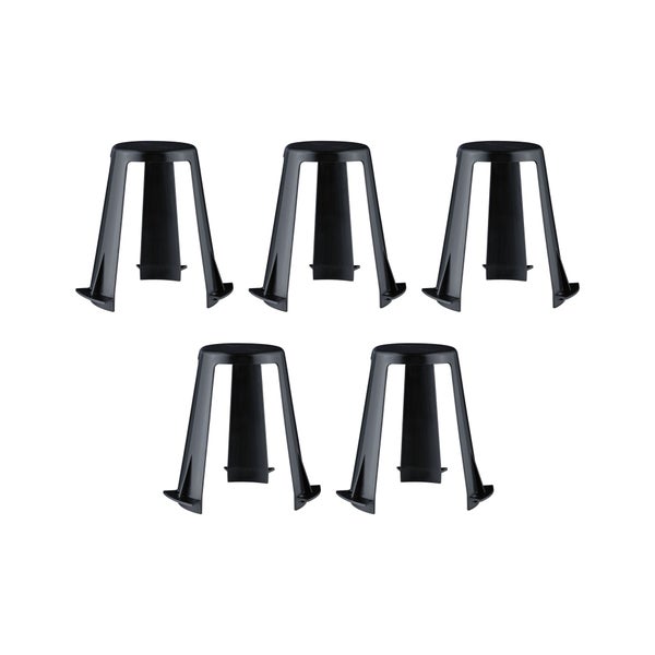 Einbauleuchten Zubehör Abstandshalter für Einbauleuchten 62 - 90mm 5er-Set Schwarz