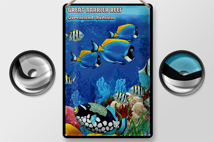 Blechschild Spruch 20x30cm great barrier reef Queensland