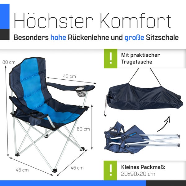ZMC Campingstuhl faltbar mit 2 Getrnkehalter und | HORNBACH