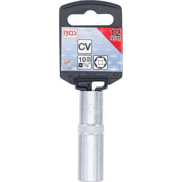BGS Steckschlüssel-Einsatz Sechskant tief Antrieb Innenvierkant 10 mm (3/8) SW 12 mm - 10532