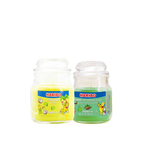 Haribo Kerzen 85gr Set 2 - 1x kleiner Kokosnuss 1x kleiner Sweet Wonderland