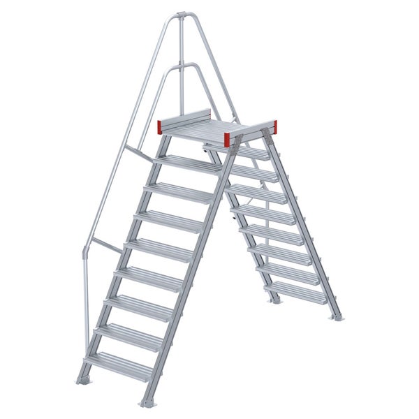 Aluminium Treppenpodest mit Geländer