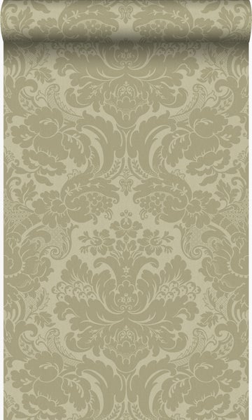 Origin Wallcoverings Tapete Ornamente Khaki - 53 cm x 10,05 m - 347035