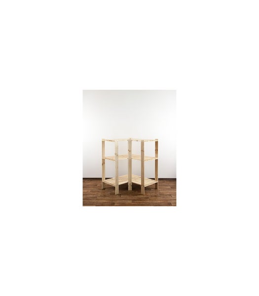 PROREGAL Eckregal Woodland HxBxT 115 x 85 x 50 cm Fachlast 120 kg 3 Fachboden Kiefernholz Natur