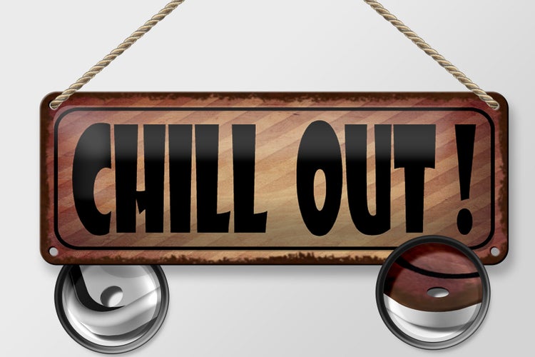 Blechschild Spruch 27x10cm Chill Out Dekoration