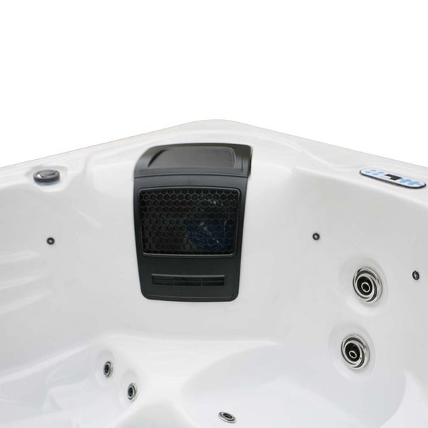 Home Deluxe - Outdoor Whirlpool - SUNSET PURE - Maße: 220 x 156 x 82 cm - Inkl. 32 Massagedüsen und 13 Lichtquellen I Außen Whirlpool Spa