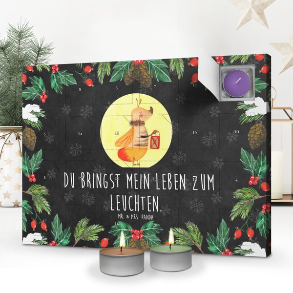 Mr. & Mrs. Panda Duftkerzen Adventskalender Glühwürmchen - Schwarz