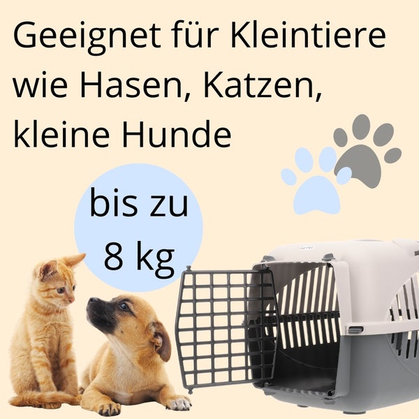 Hundebox Auto Rückbank Transportbox Katze Katzentransportbox Transportbox Kaninchen Katzenkorb Transport Hundetransportbox Grau