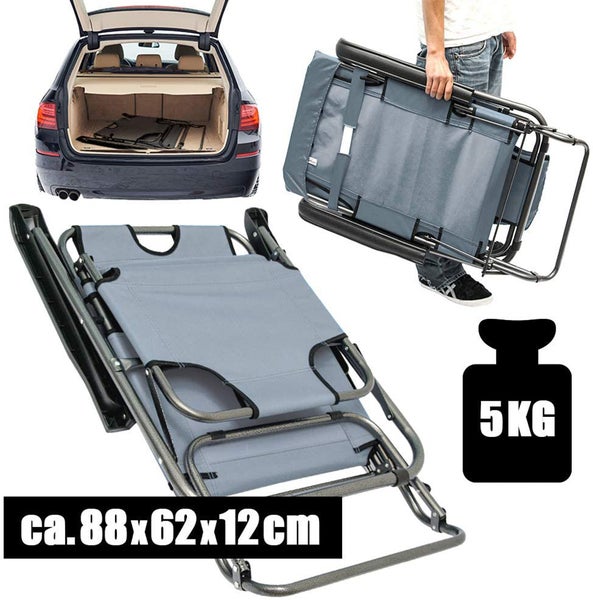 Campingstuhl Liegestuhl Freizeitliege Sonnenliege Strandliege Campingliege Klappliege Liege 153cm | Grau