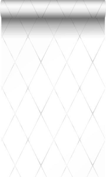 Origin Wallcoverings Tapete Karomuster Hellgrau - 53 cm x 10.05 m - 347492