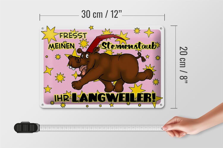 Blechschild Spruch 30x20cm Fresst meinen Sternenstaub