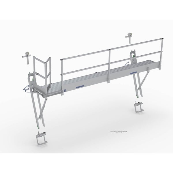 Leitergerüst mit Geländer für sicheres Arbeiten in der Höhe