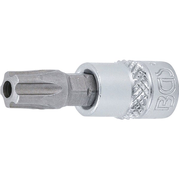BGS Bit-Einsatz Antrieb Innenvierkant 6,3 mm (1/4) TS-Profil (für Torx Plus) mit Bohrung TS45 - 5184-TS45