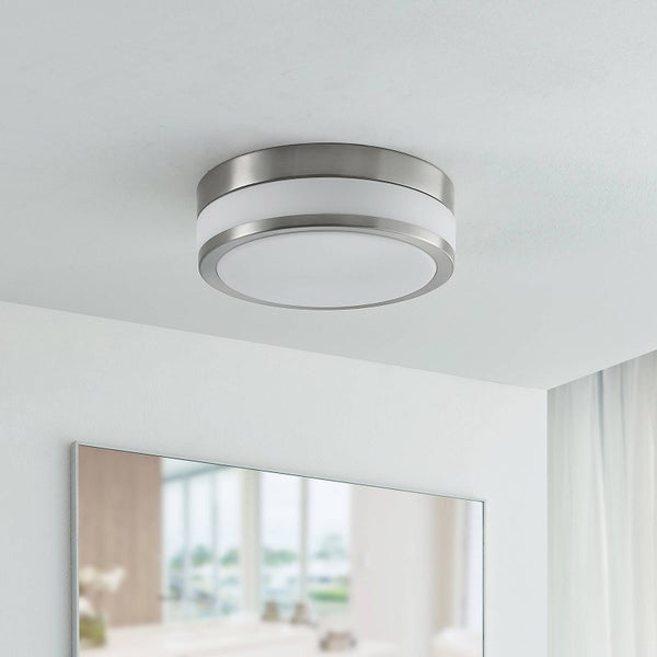 Lindby Glas Deckenlampe Badezimmerlampe Ø 28 cm, Schutzart IP44 Badlampe 2x E27 max. 15W ohne Leuchtmittel Deckenleuchte Bad Küche Flur Badleuchte