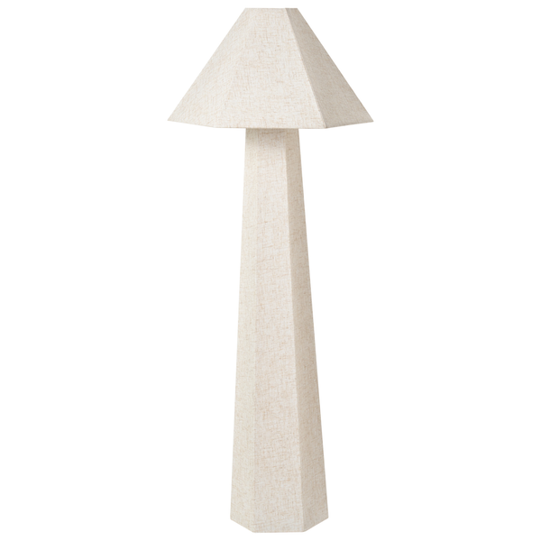 Stehlampe mit trapezförmigem Lampenschirm