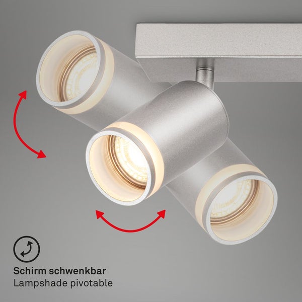Deckenstrahler Deckenleuchte Deckenlampe Schlafzimmer Schwenkbar 4-flammig GU10