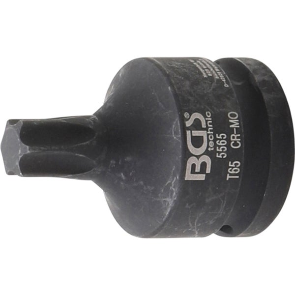 BGS Kraft-Bit-Einsatz Antrieb Innenvierkant 20 mm (3/4) T-Profil (für Torx) T65 - 5565