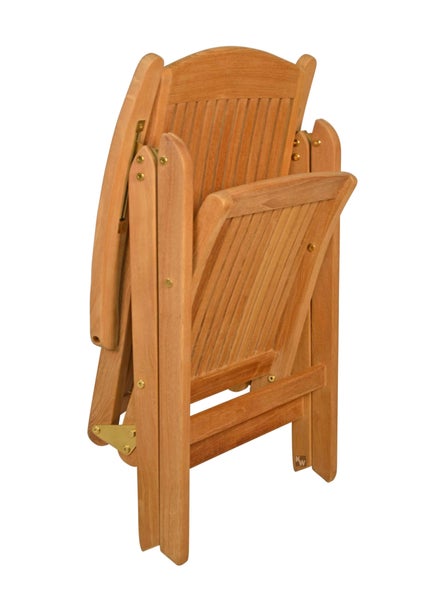 Teak Hochlehner premium verstellbar edel wetterfest Gartenstuhl Massivholz