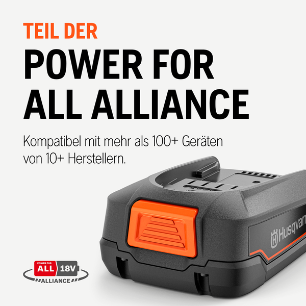 Husqvarna Akku Teil der Power for All Alliance