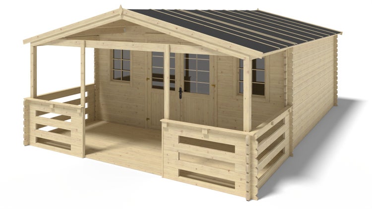 Überdachung für Veranden, Terrassen und Gartenhäuschen - 5x2m
