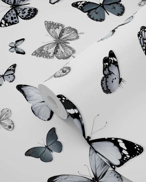 Tapetenrolle mit Schmetterlingsmuster