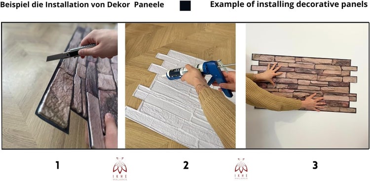 0,4m² 3D PVC Kunststoff Verkleidung Paneele Steinoptik Wandpaneele Wandverkleidung Decke Deckenpaneele Fliesen Imitat 90x48cm (CPVC03)