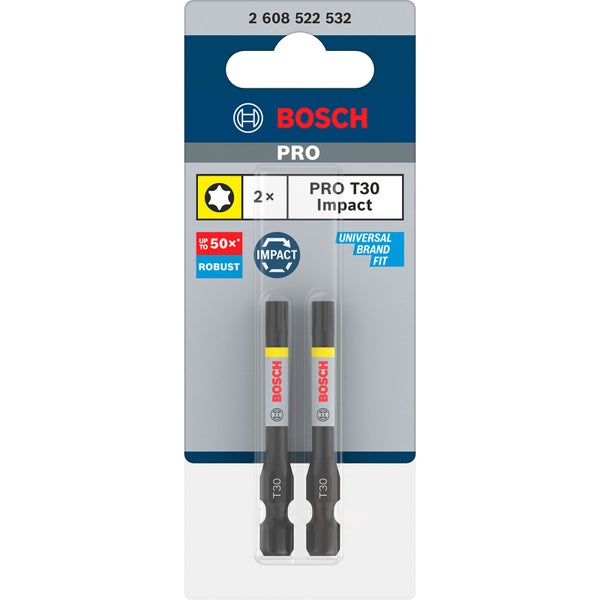 Bosch PRO Torx Impact Bit T30 55 mm 2-tlg. - 2608522532