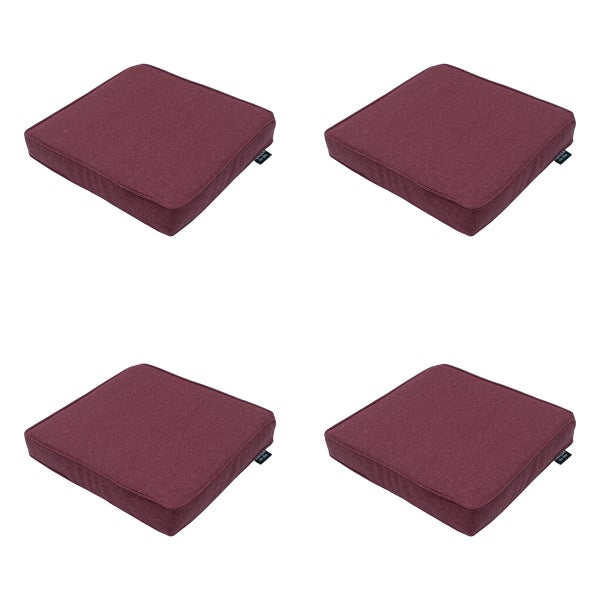 Sitzkissen Bordeaux Canvas Eco+ - Ca. 40x40 cm - 4er-Set