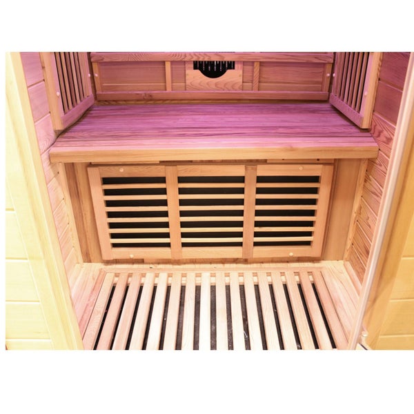 Dewello® Infrarotkabine Infrarotsauna TORONTO 102cm x 102cm inkl. 3 Vollspektrumstrahler, Karbonstrahler, 1 Person, LED
