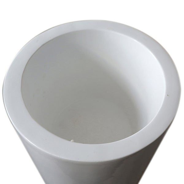 Übertopf XXL GILDE Übertöpfe Höhe 90cm weiß Fiberglas, Poly