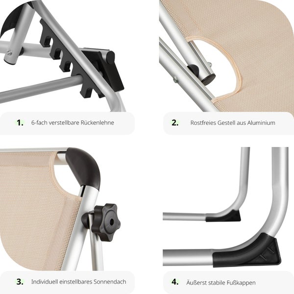 Zimmer mit Wandtapete in Leinenoptik, Bett und Hocker.