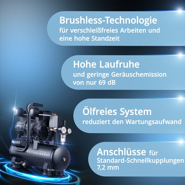 STAHLWERK ST-110 PRO Kompressor mit Brushless Technologie