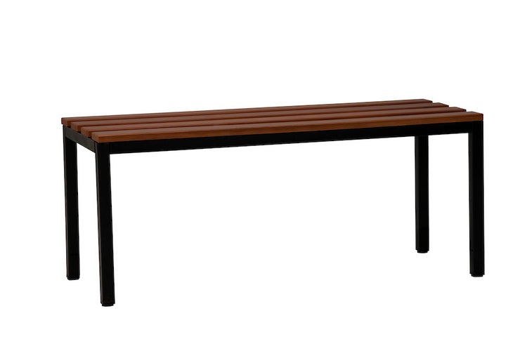 PROREGAL Sitzbank Seal Freistehend Schwarz/Buche Ohne Rückenlehne HxBxT 40 x 120 x 40 cm Holz