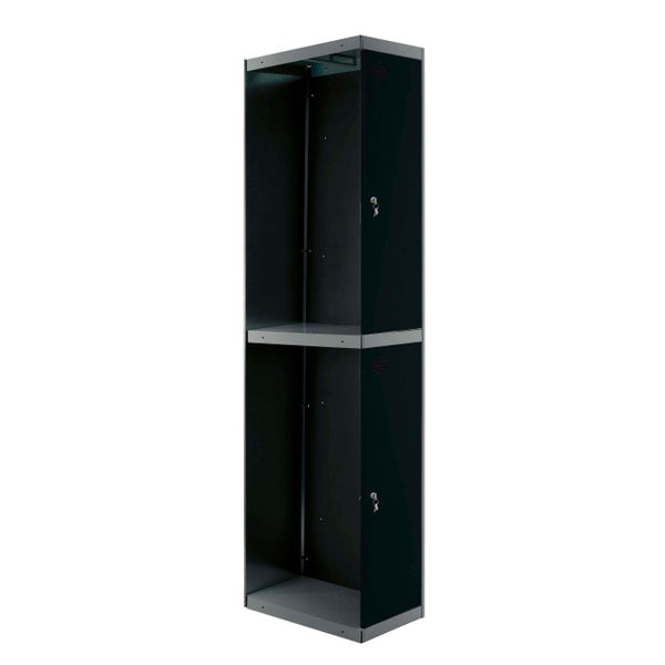 Stahlschrank mit zwei Abteilen und Schloss