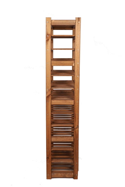 PROREGAL Weinregal SPREEWALD HxBxT 163x70x33cm 78 Flaschen auf 13 Ebenen Massives Kiefernholz Braun geölt