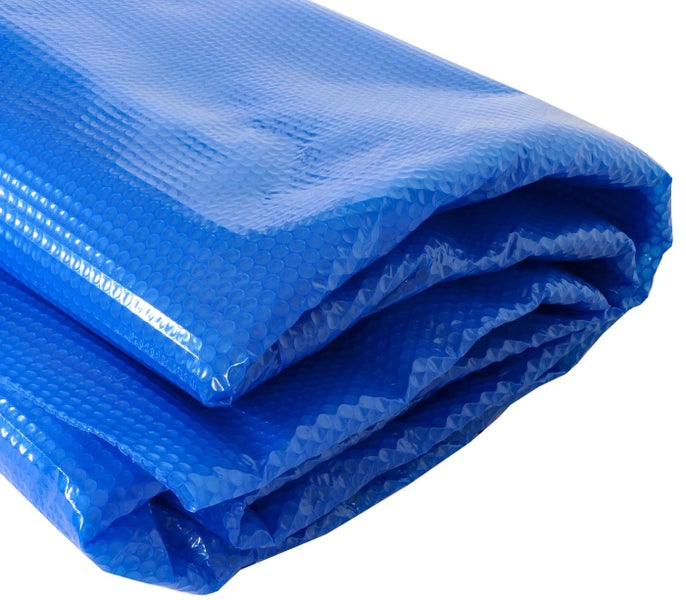 Zusammengelegte Poolabdeckung aus Kunststoff mit Luftpolster