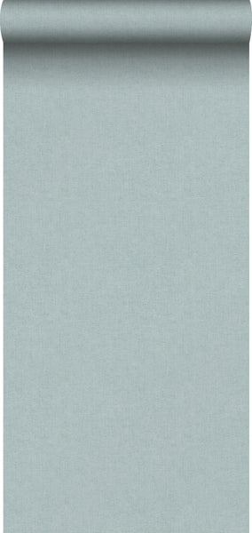 Sanders und Sanders Tapete Leinen-Optik Grautürkis - 53 cm x 10 m - 640036