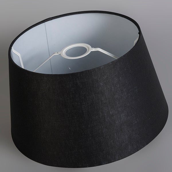 Leinen Lampenschirm schwarz 35 cm