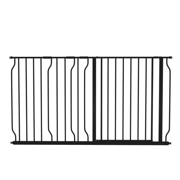PawHut Schutzgitter, 145L x 3B x 76H cm, Stahl, ABS, Schwarz