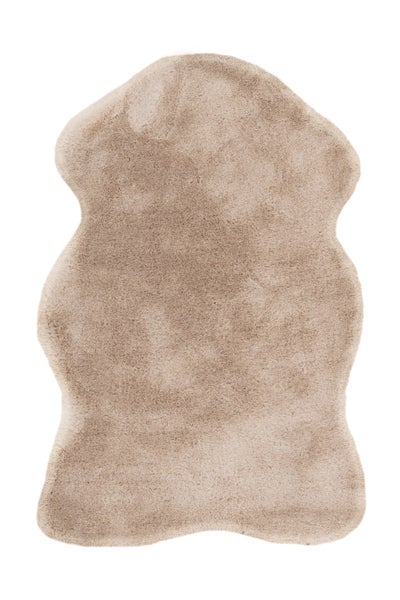 Kunstfellteppich in Lammfellform mit weichem Flor