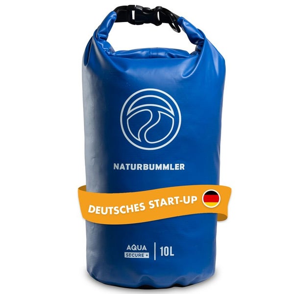 NATURBUMMLER ® Dry Bag - 10/20L [100% wasserdicht & mit Schultergurt] perfekt für Wassersport, Angeln, Campen, Surfen etc. - wasserdichter Beutel Drybag wasserdichte Tasche