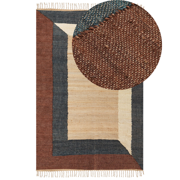 Teppich ORTAKOY 200 x 300 cm Jute Bunt