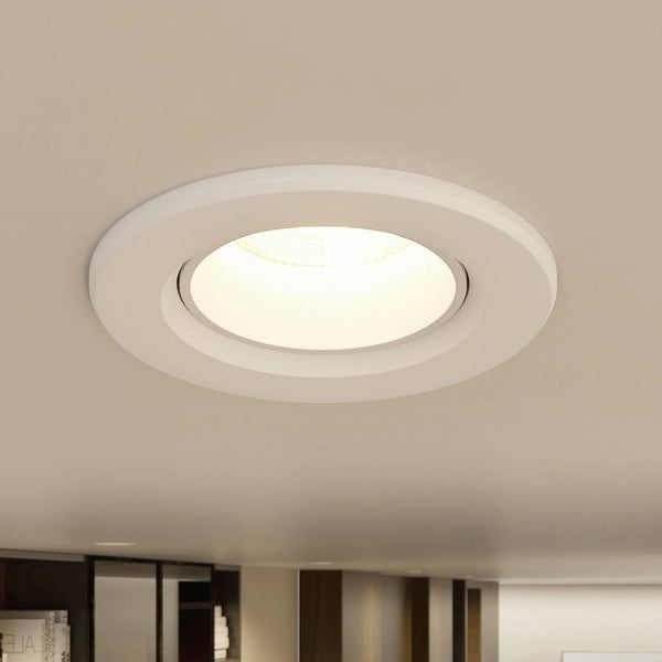 PRIOS LED (Modern) in Weiß aus Aluminium (1 flammig, ) Wohnzimmerleuchte